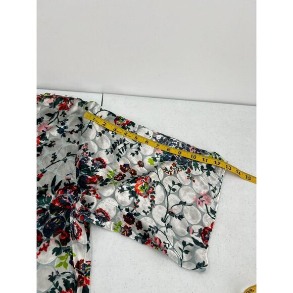 Anthropologie Maeve Size XS Floral Print Umi Wrap Top Silk Blend Blouse - Picture 6 of 10